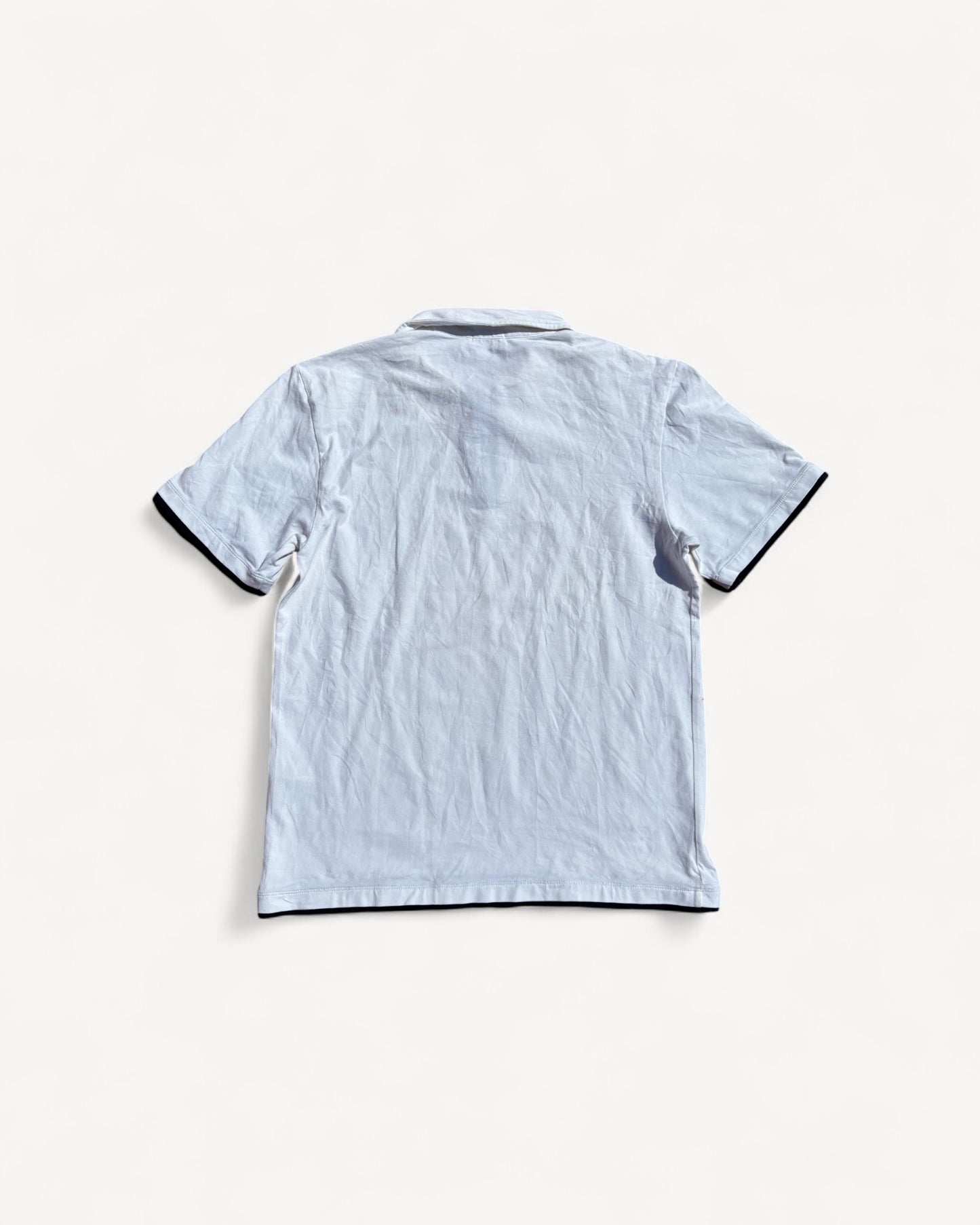 MONCLER WHITE POLO SHIRT (M)