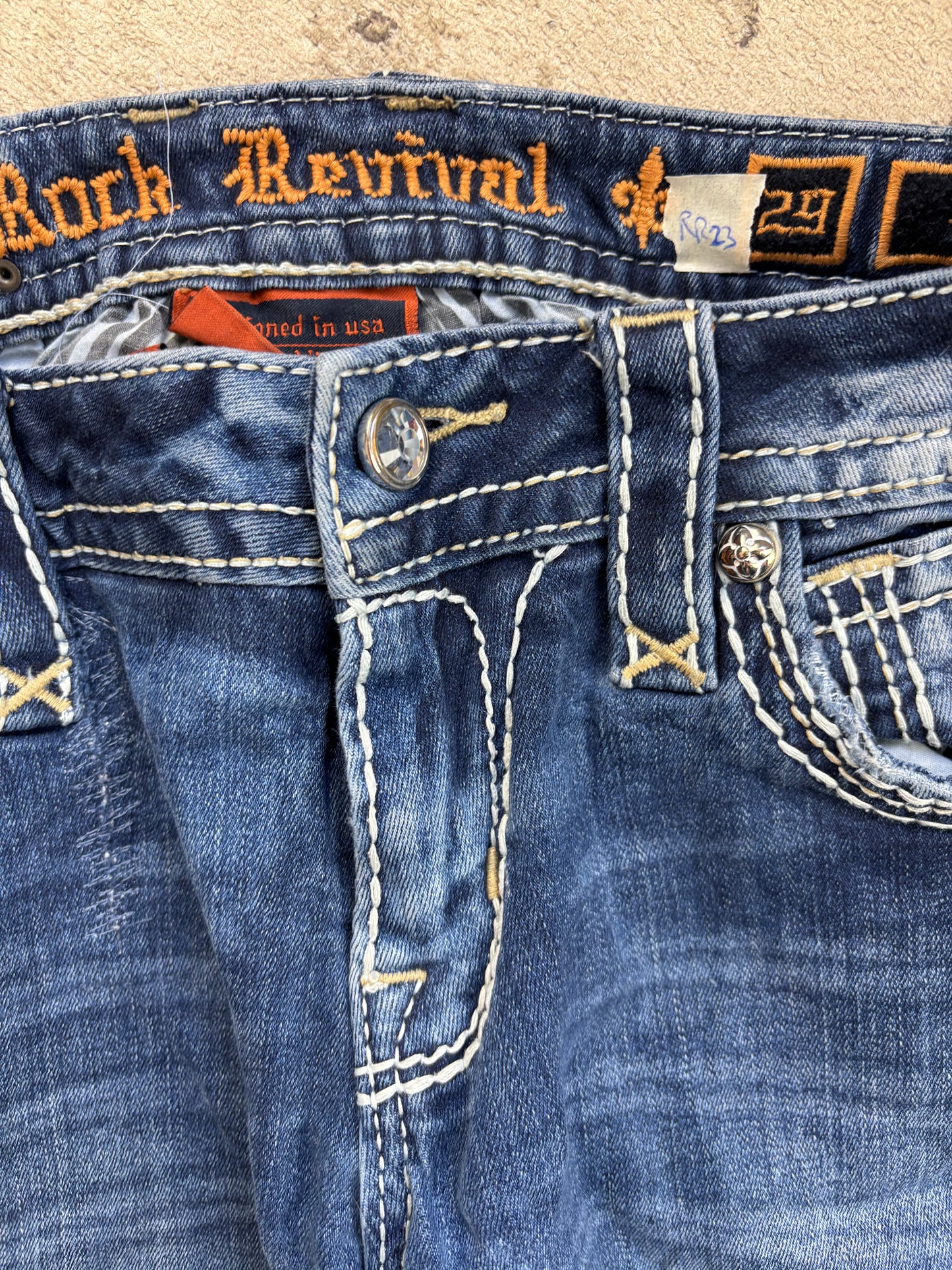 ROCK REVIVAL JEANS W29 L30 #RR23