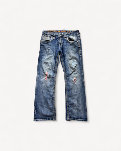 ROCK REVIVAL JEANS W34 L32 #RR22