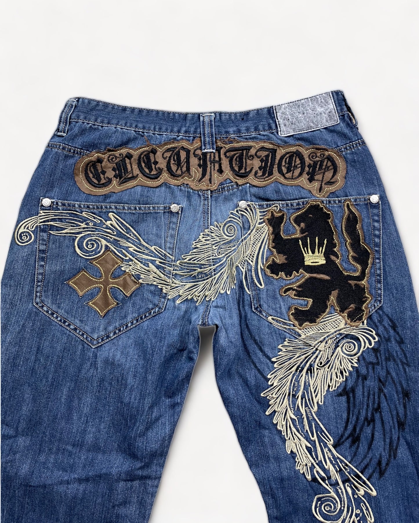 JAPANESE EMBROIDERED DENIM W32 L30 #JAP8