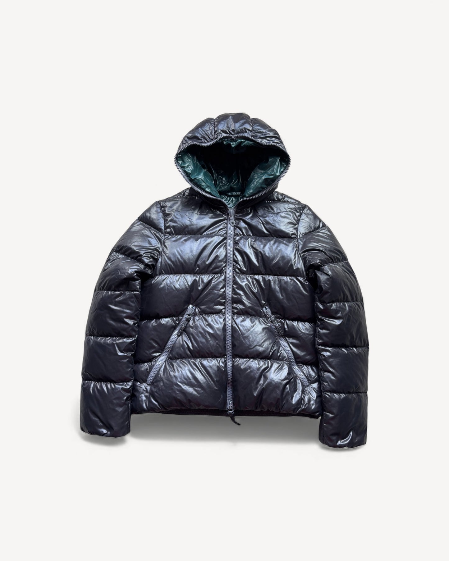 DUVETICA BLACK PUFFER JACKET (M)