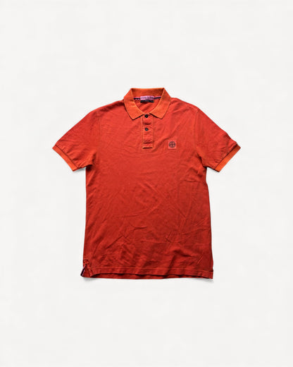 STONE ISLAND ORANGE POLO SHIRT (M)