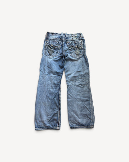 ROCK REVIVAL JEANS W33 L32 #RR25
