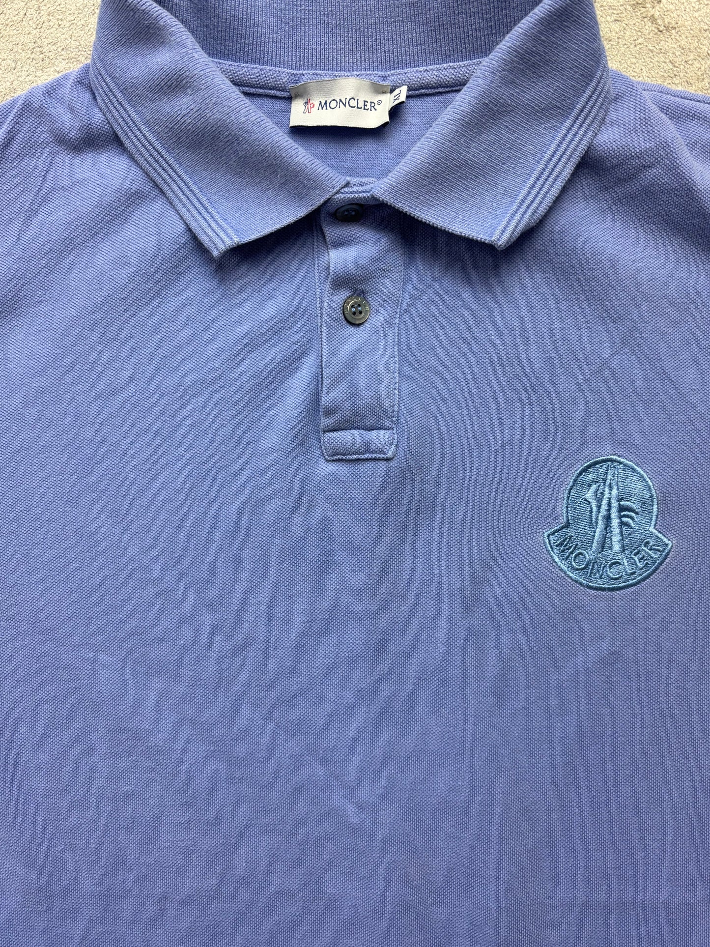 MONCLER BABYBLUE POLO SHIRT (XL)