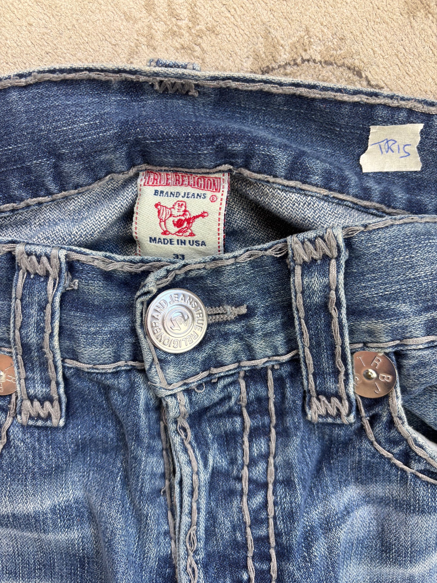 TRUE RELIGION JEANS W33 L32 #TR15