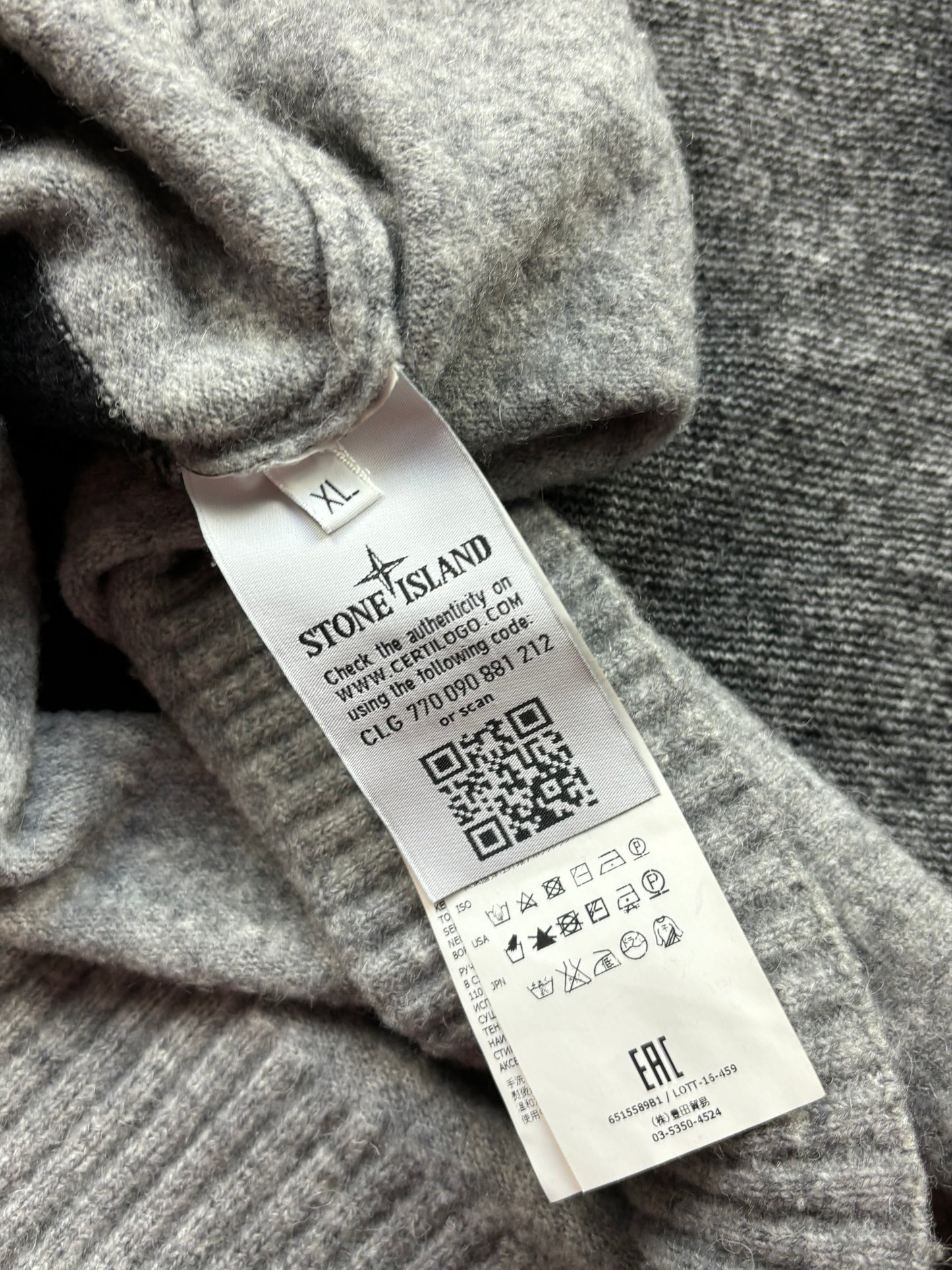 STONE ISLAND KNIT GREY (XL)