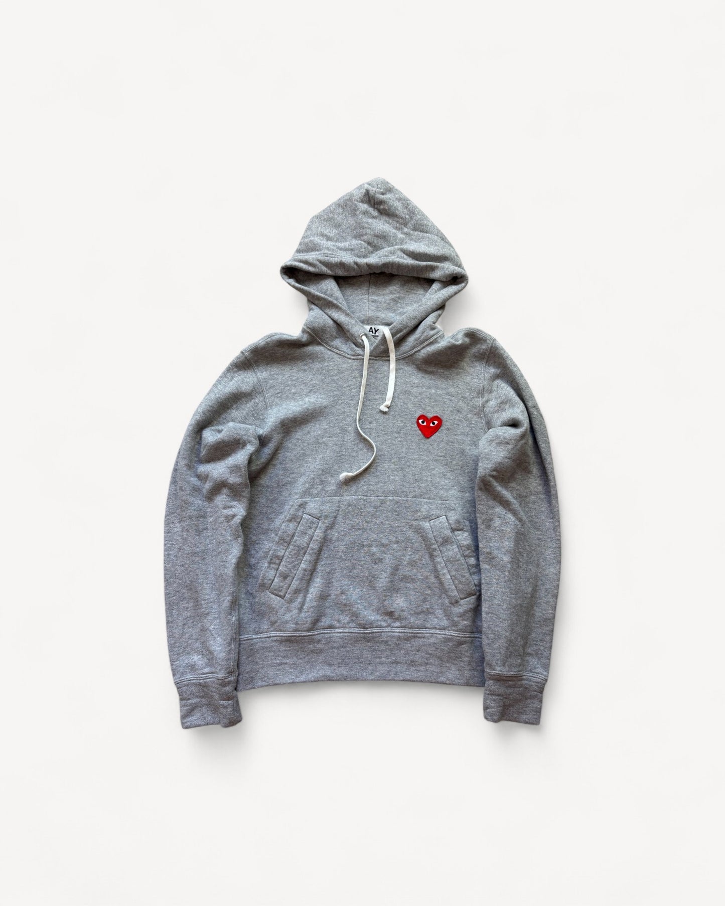 CDG PLAY GREY HOODIE (S)