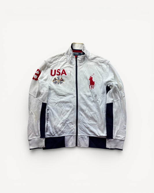 RALPH LAUREN USA ZIP UP HOODIE (L)