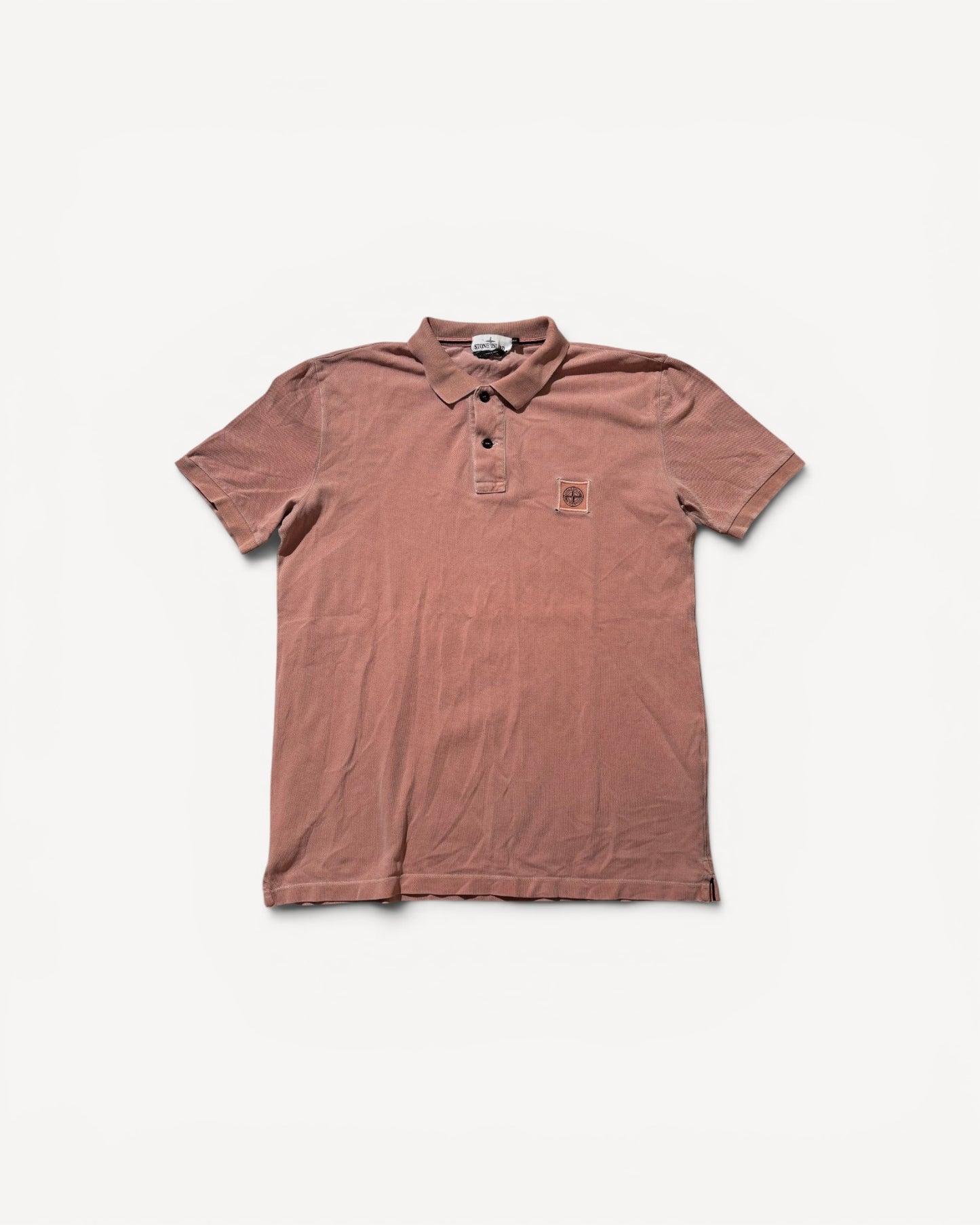 STONE ISLAND PINK POLO SHIRT (M)