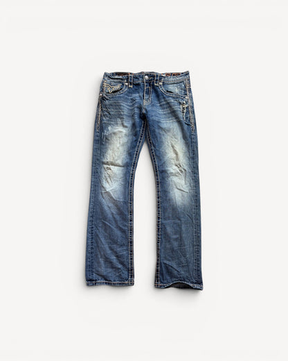ROCK REVIVAL JEANS W34 L32 #RR41