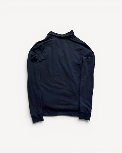 RALPH LAUREN WOMEN LONGSL. POLO SHIRT BLACK (M)