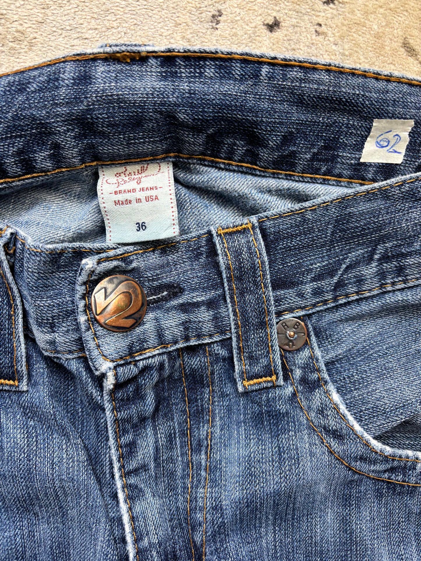TRUE RELIGION JEANS W36 L32 #TR62
