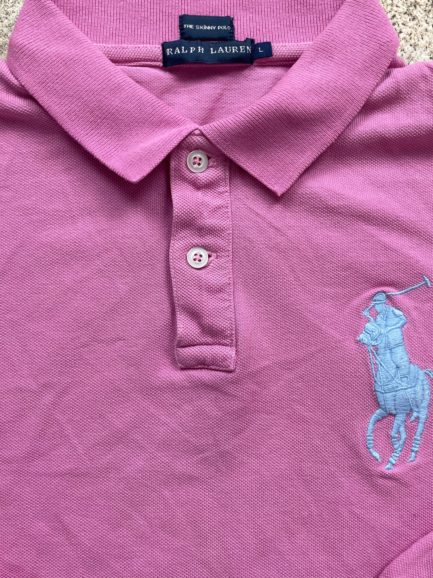 RALPH LAUREN POLO LONG SHIRT PINK (XS)