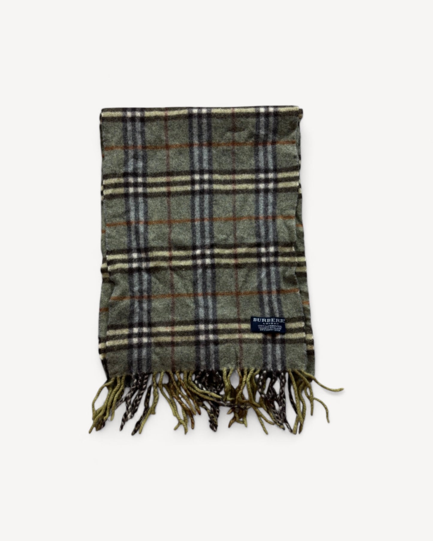 BURBERRY NOVACHECK SCARF GREEN