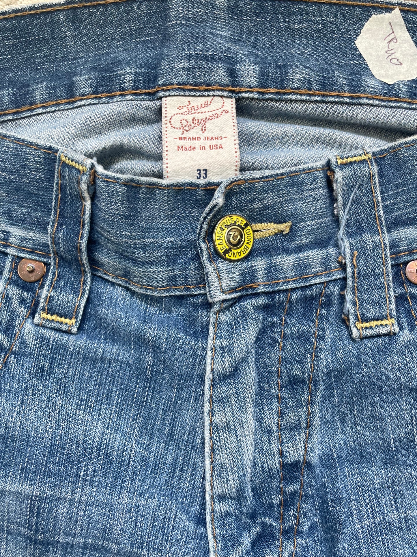 TRUE RELIGION JEANS W33 L32 #TR40