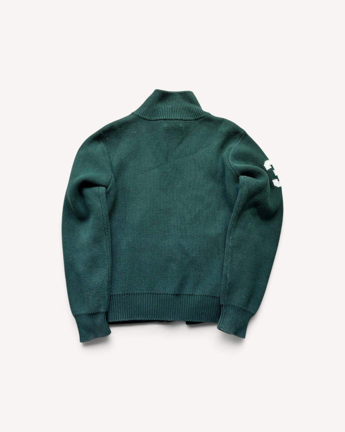 RALPH LAUREN GREEN ZIP UP KNIT (S)