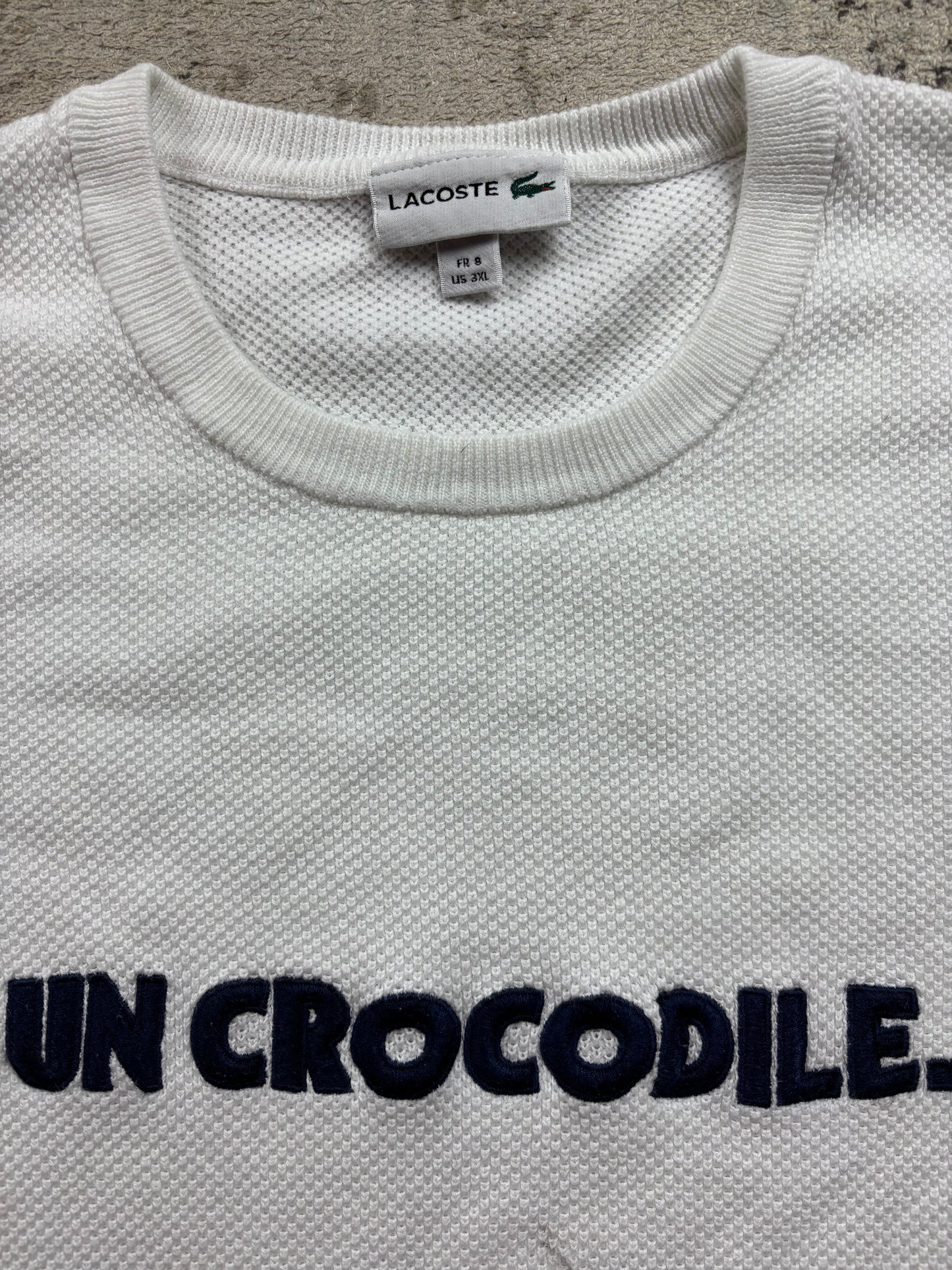 LACOSTE WHITE KNIT (XL)