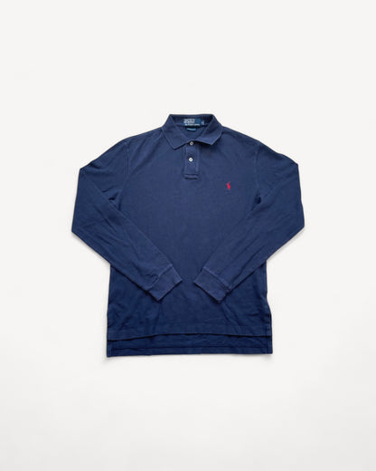 RALPH LAUREN LONGSL. POLO SHIRT NAVY (S)