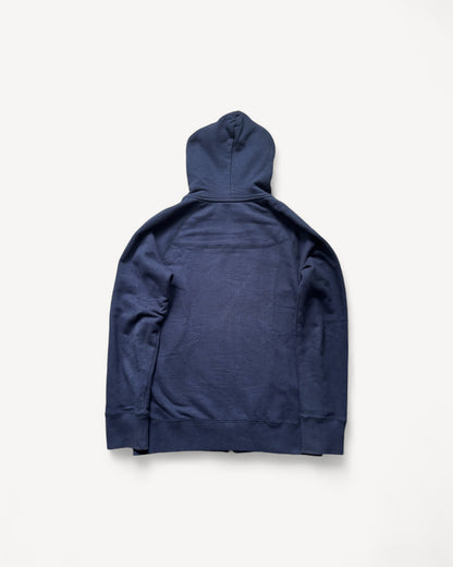 BURBERRY NAVY ZIP UP HOODIE (S)