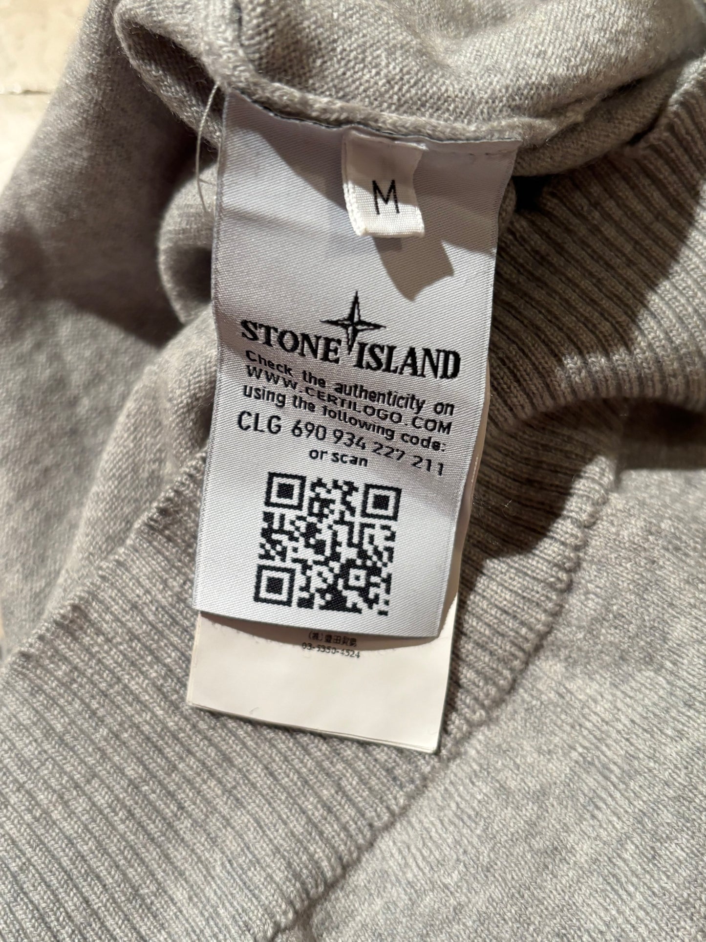 STONE ISLAND GREY KNIT (S)