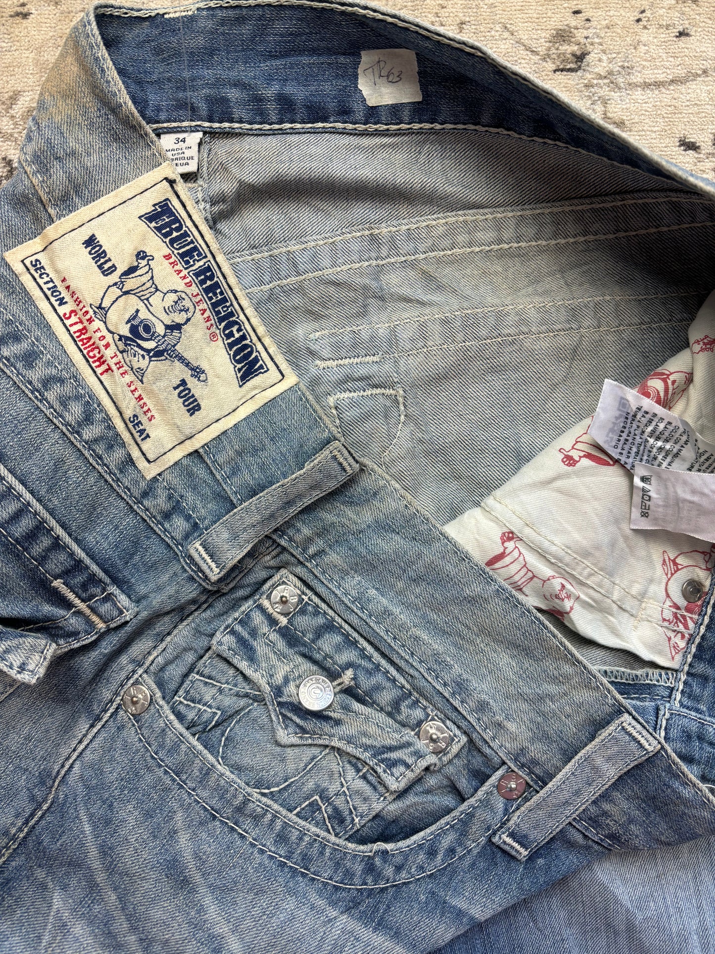 TRUE RELIGION JEANS W34 L34 #TR63