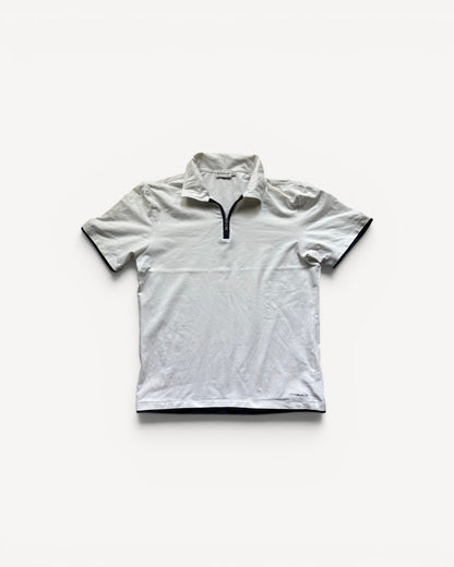 MONCLER WHITE POLO SHIRT (M)