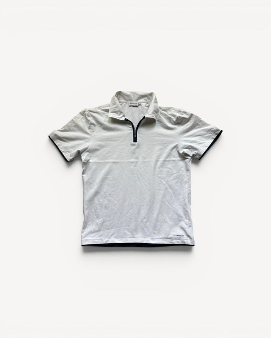 MONCLER WHITE POLO SHIRT (M)