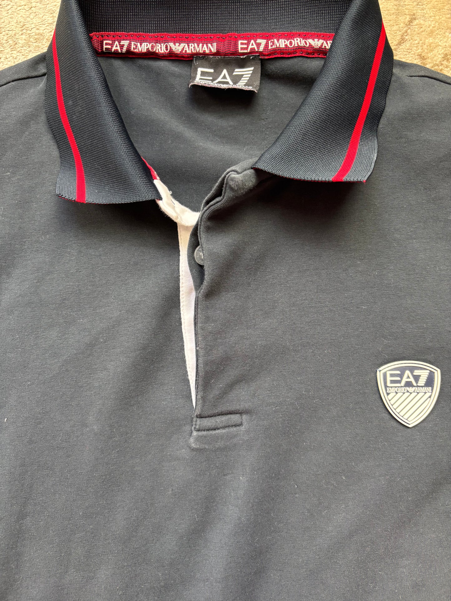 ARMANI BLACK POLO SHIRT (L)