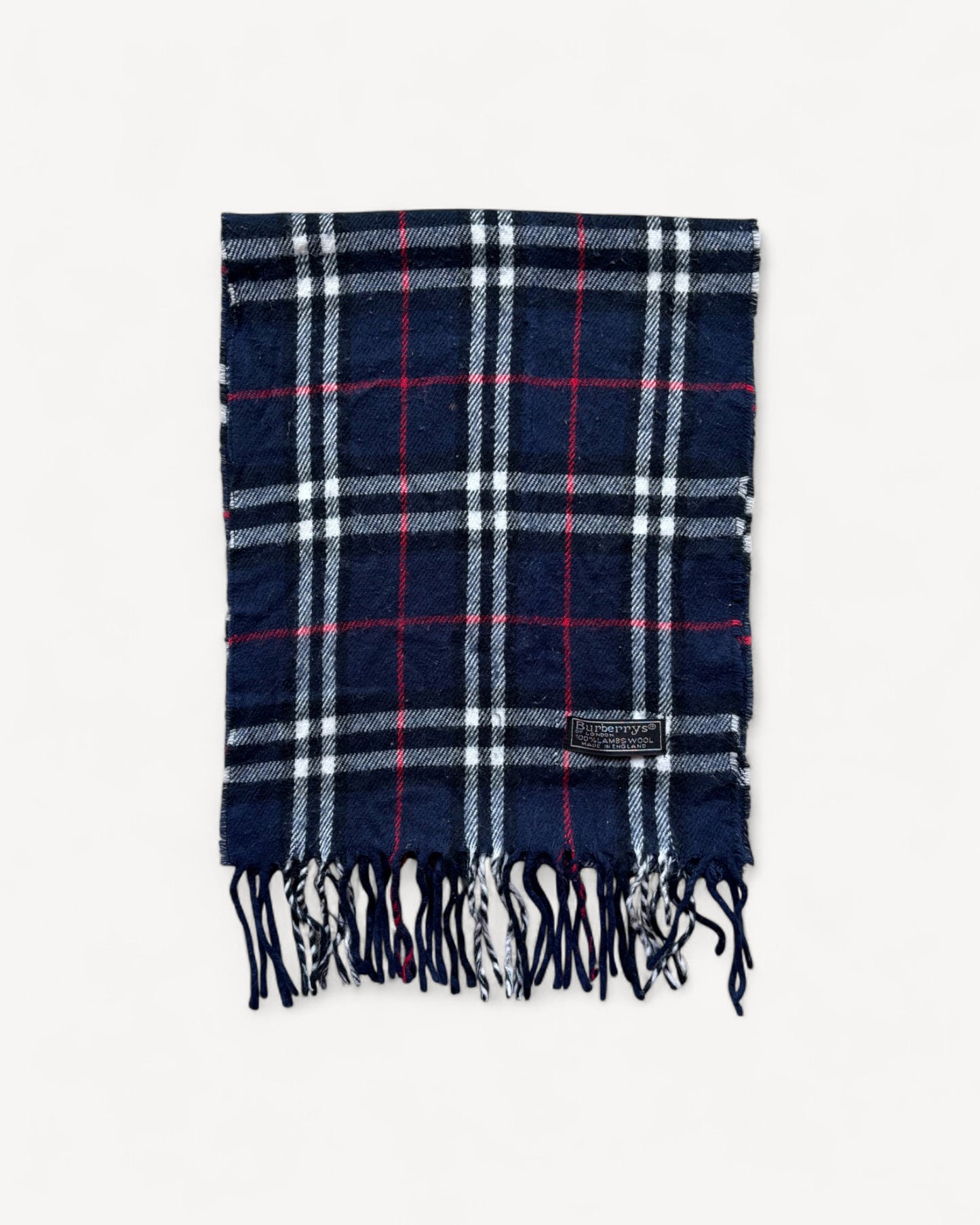 BURBERRY NOVACHECK SCARF NAVY