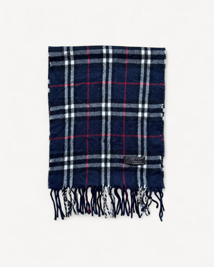 BURBERRY NOVACHECK SCARF NAVY