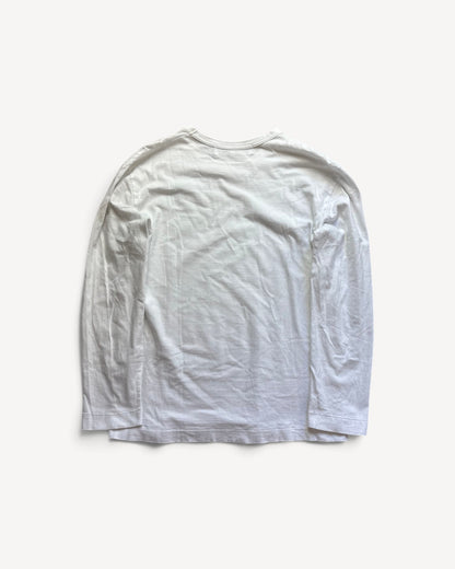 CDG PLAY WHITE LONGSLEEVE (L)