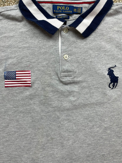 RALPH LAUREN USA POLO SHIRT GREY (XL)