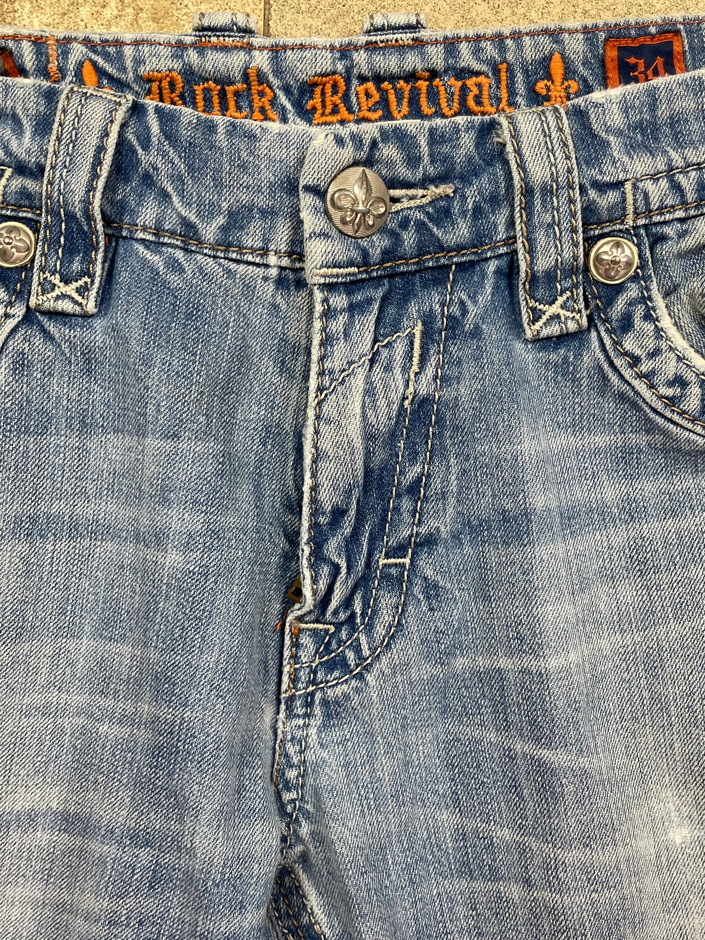 ROCK REVIVAL JEANS W34 L32 #RR15