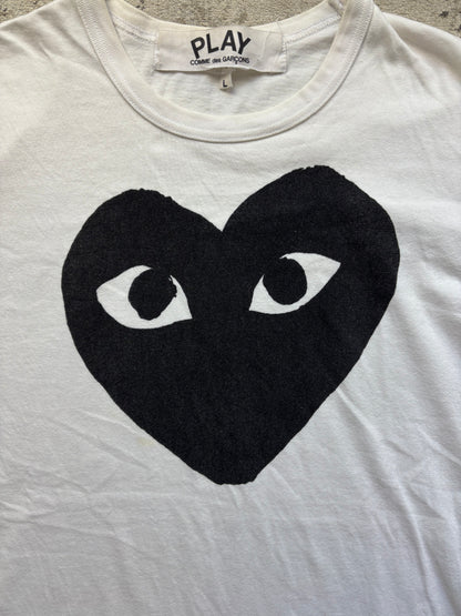CDG PLAY WHITE T-SHIRT (M)