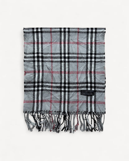 BURBERRY NOVACHECK SCARF LIGHT GREY