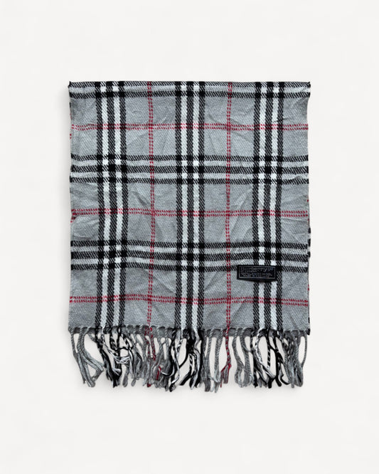 BURBERRY NOVACHECK SCARF LIGHT GREY