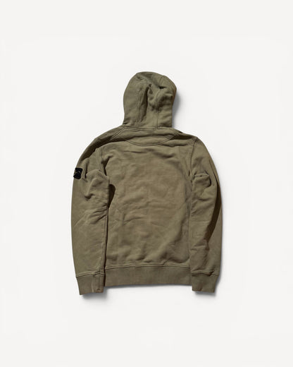 STONE ISLAND BEIGE ZIP UP HOODIE (S)