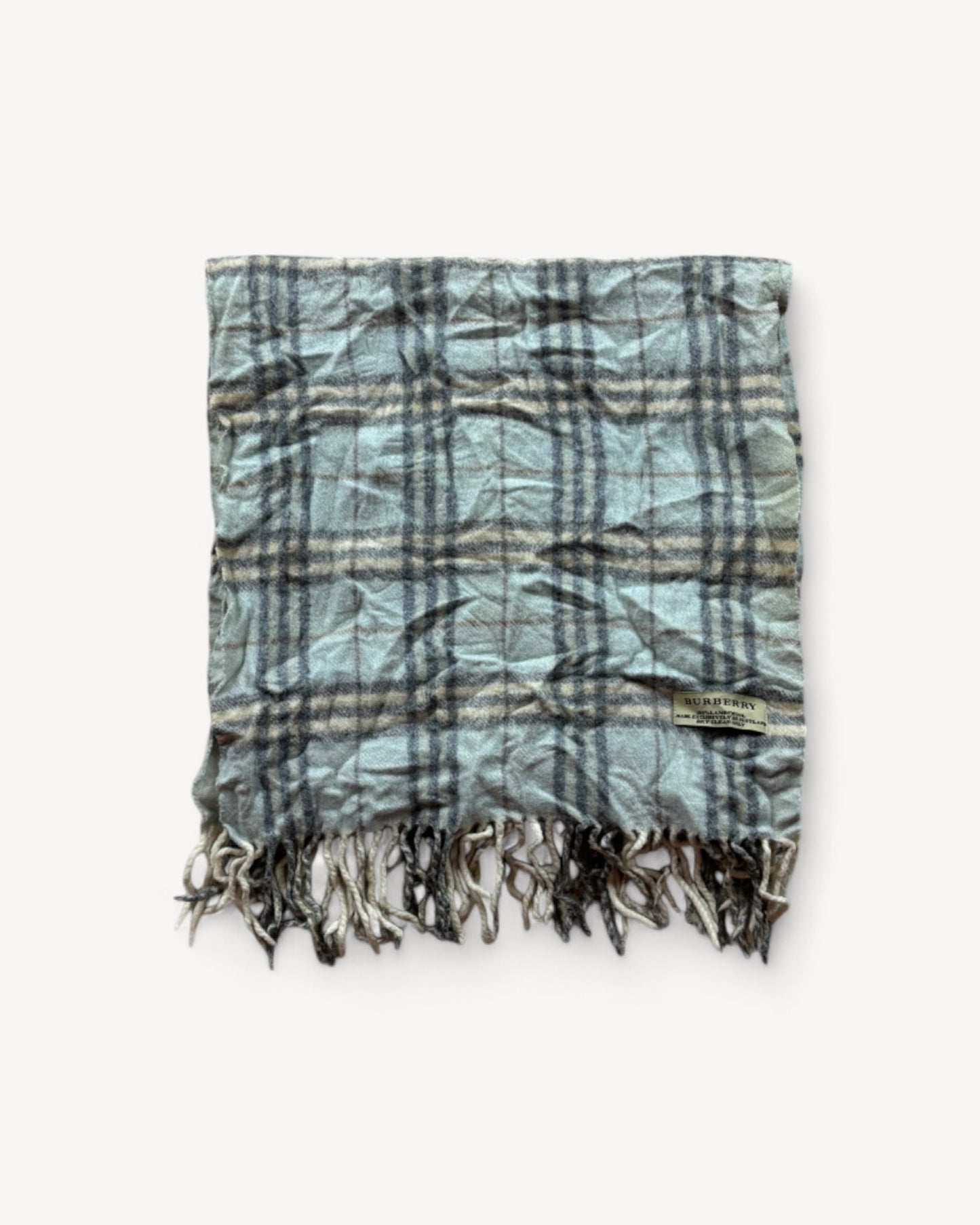 BURBERRY NOVACHECK SCARF LIGHT BLUE