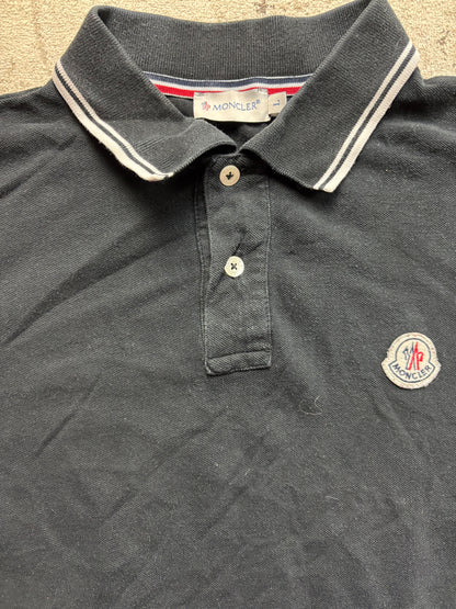 MONCLER BLACK POLO SHIRT (L)