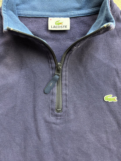 LACOSTE NAVY HALF ZIP UP KNIT (M)