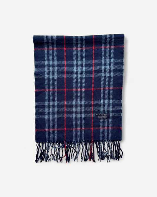 BURBERRY NOVACHECK SCARF NAVY