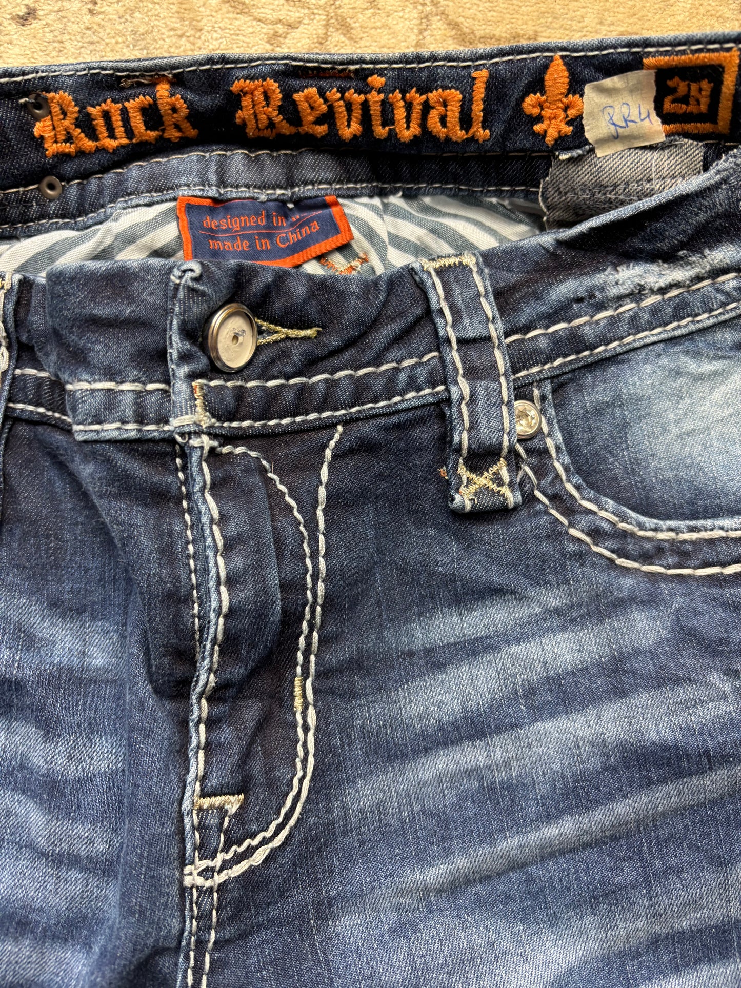 ROCK REVIVAL JEANS W28 L32 #RR4
