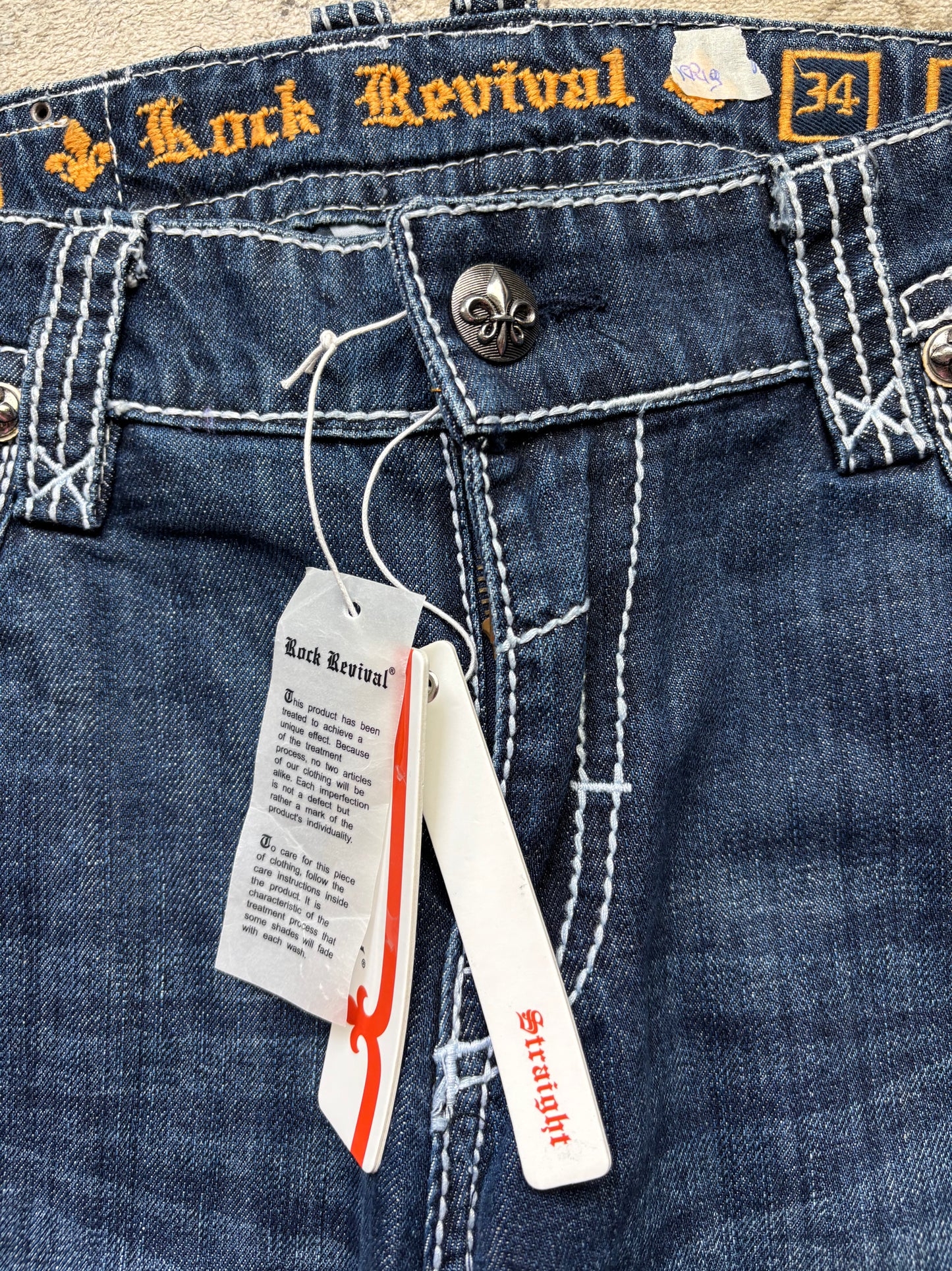 ROCK REVIVAL JEANS W34 L32 #RR19