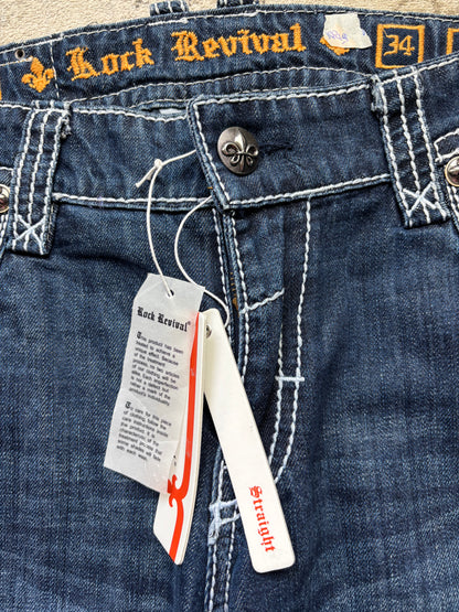 ROCK REVIVAL JEANS W34 L32 #RR19