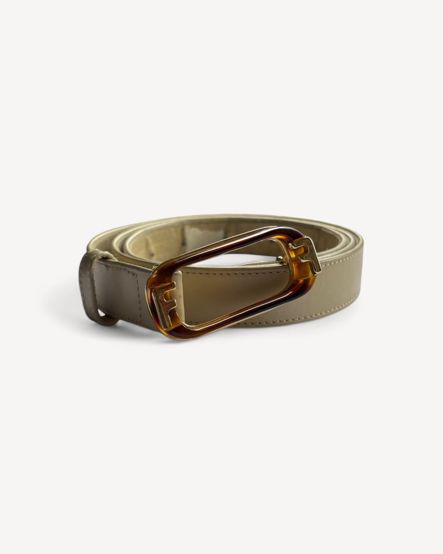 FERRAGAMO WHITE BELT