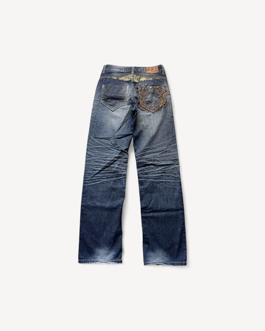 JAPANESE EMBROIDERED DENIM W30 L32 #JAP2