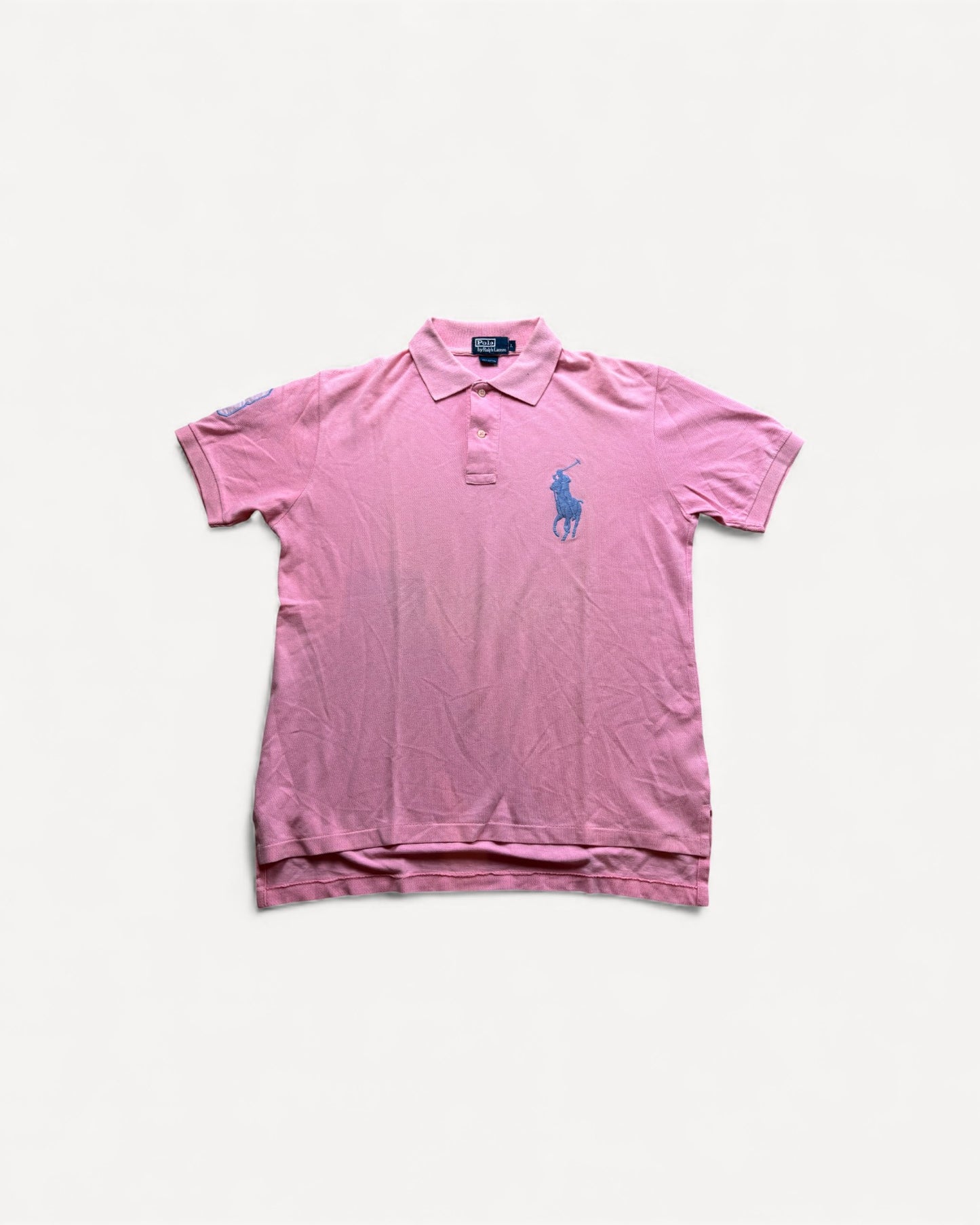 RALPH LAUREN POLO SHIRT PINK (L)