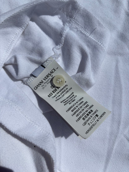 VERSACE WHITE POLO SHIRT (M)