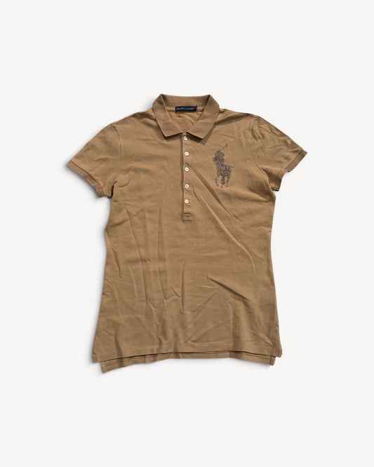 RALPH LAUREN POLO SHIRT BEIGE (S)