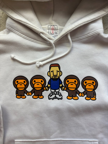 BAPE BABYMILO WHITE HOODIE (M)